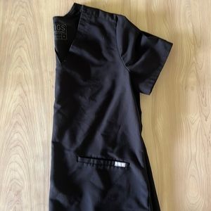 Womens Figs Casma Scrub Top Medium Black